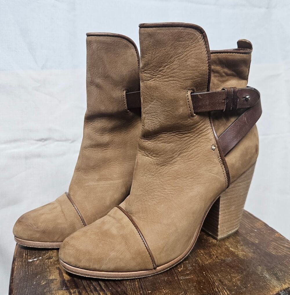 Rag & Bone Kinsey Tan Brown Suede Ankle Boots Size 38.5 / US 8